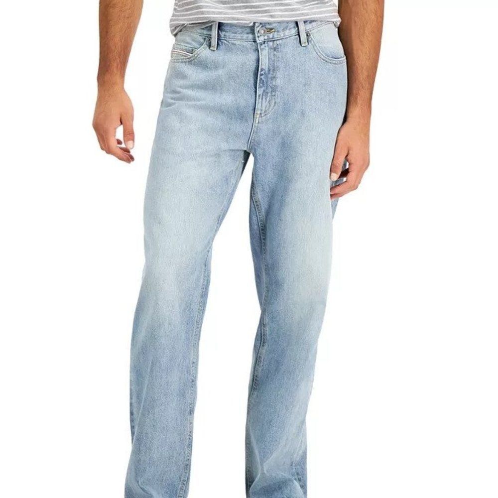 Sun + Stone Men's Relaxed-Fit Faded Jeans